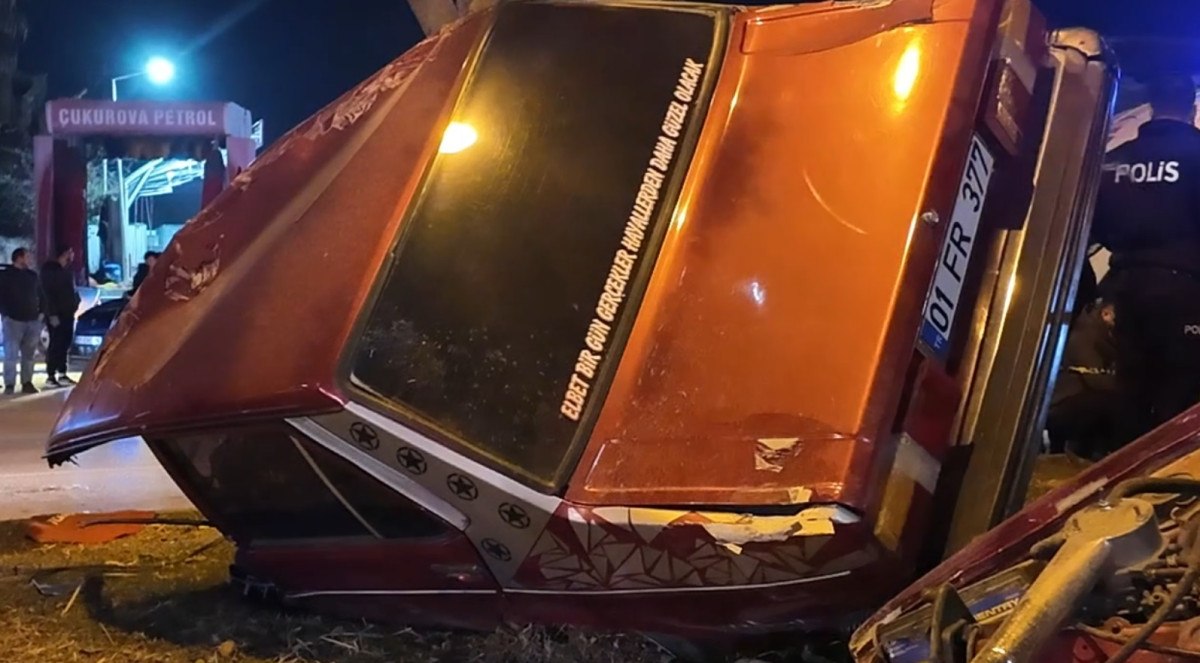 adanada refujdeki direge carpan otomobil ikiye bolundu 1 olu 0 htdInOb1