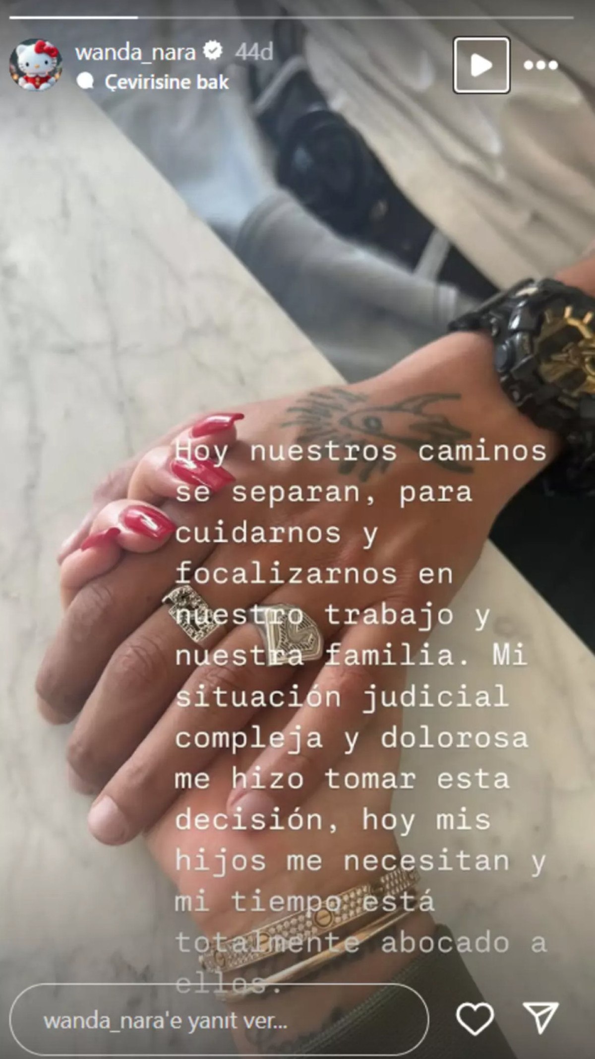 wanda nara ve kucuk sevgilisi l gante ayrildi cocuklarimin bana ihtiyaci var 0 YIufKnvY