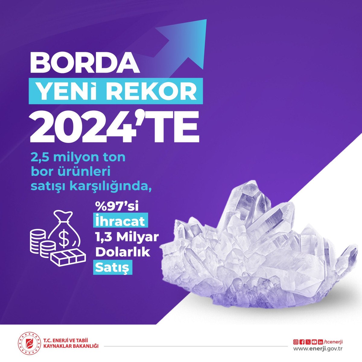 enerji ve tabii kaynaklar bakanligi borda tarihi rekor 1 rUsILanj