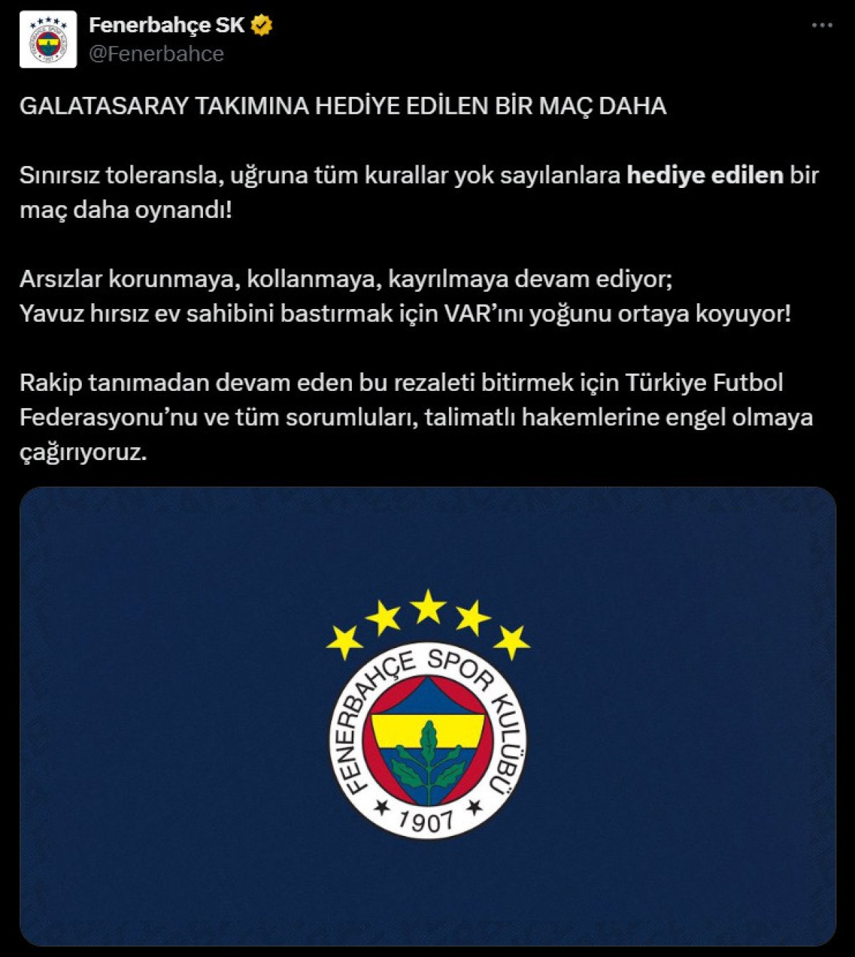 fenerbahce galatasaraya hediye edilen bir mac daha 0 CdrR3CLa