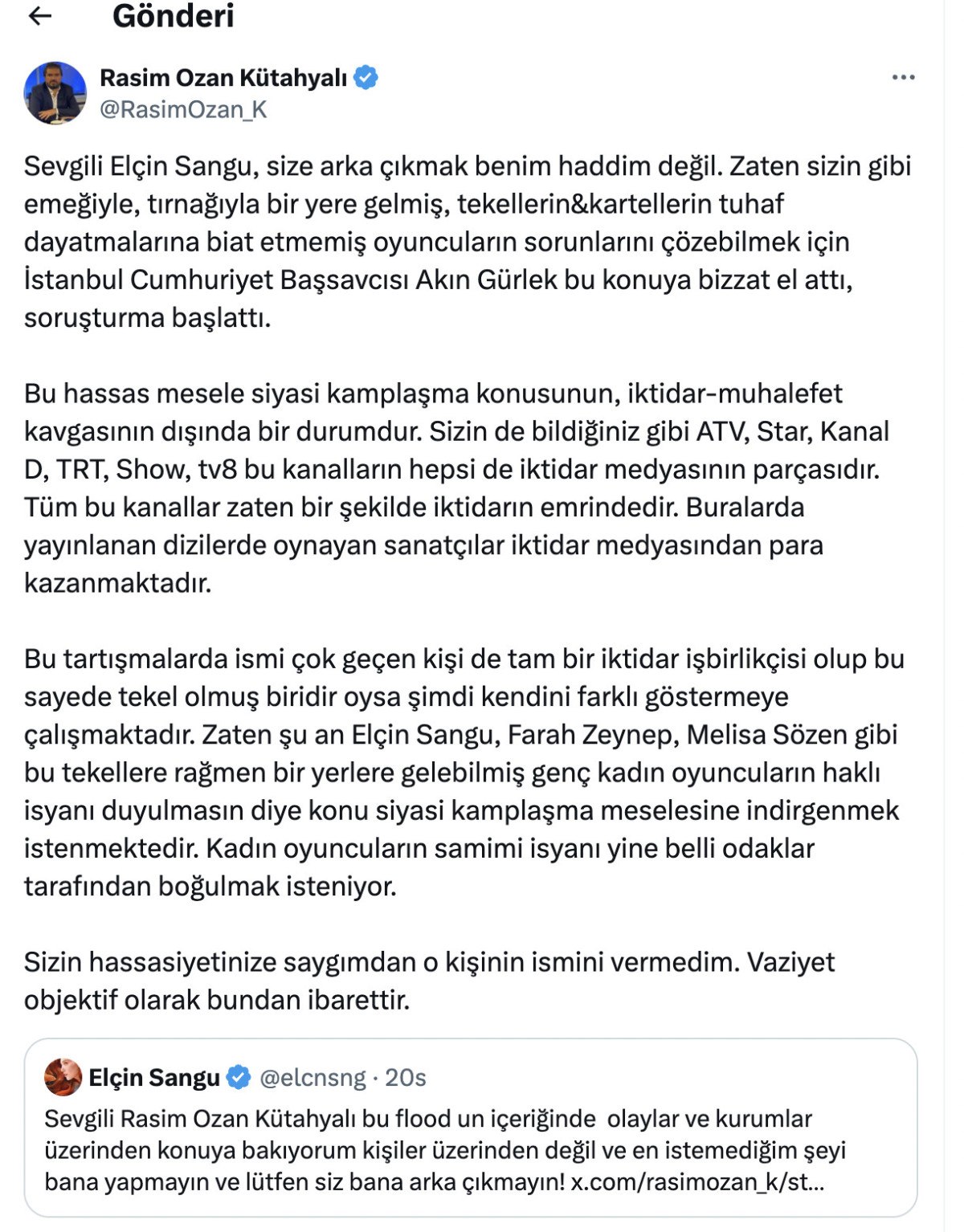 rasim ozan kutahyali elcin sangunun objektif analizlerine kulak verilmeli 6 MHBqv5Ef